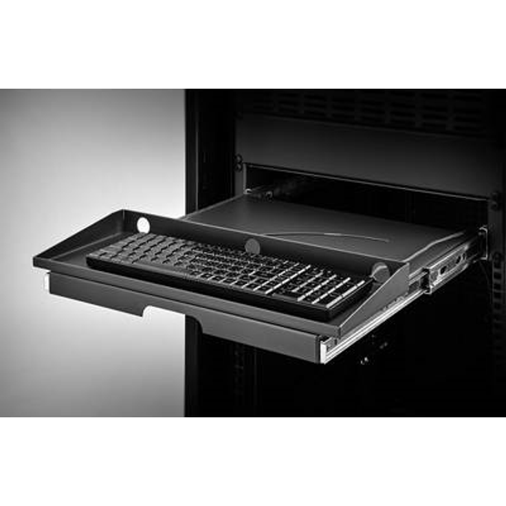 Renkforce RF-3429156 48,30cm (19) Netzwerkschrank-Schublade 2 HE Ausziehbar Geeignet für Schranktiefe: ab 500 mm Schwarz (RF-3429156)