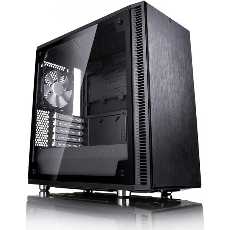 Fractal Design Define Mini C Tempered Glass, PC Gehäuse (Midi Tower mit Seitenteil aus gehärtetem Glas) Case Modding für (High End) Gaming PC, schwarz – Bild 1