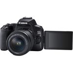 Canon EOS 250D Digitalkamera (24,1 Megapixel, 7,7 cm (3 Zoll) Vari-Angle Display, APS-C-Sensor, 4K, Full-HD, DIGIC 8, WLAN, Bluetooth) mit Objektiv EF-S 18-55mm F4-5.6 IS STM schwarz