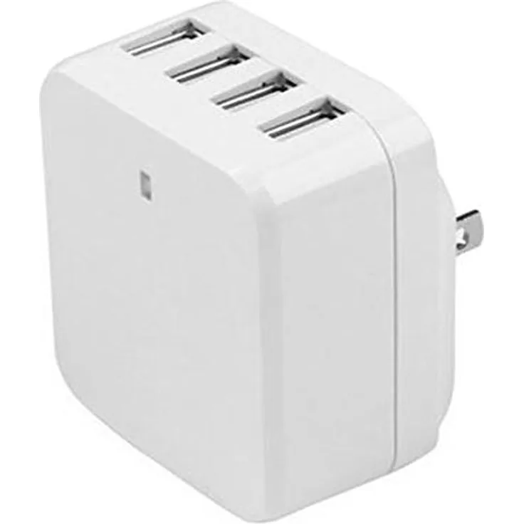 StarTech.com 4 Port USB Ladegerät - Reiselader - 34W/6.8A - Universal Wandladegerät mit Smart IC Technologie - Weiß