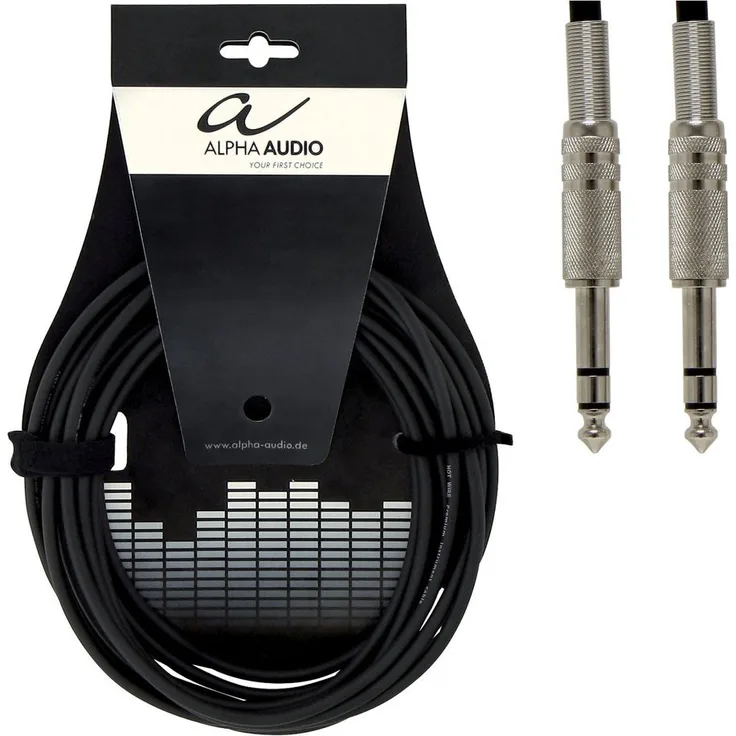 Alpha Audio 190025 Basic Line Instrumentenkabel (3 m, Stereoklinke)