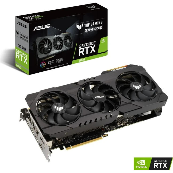 ASUS TUF Gaming GeForce RTX 3090 OC, TUF-RTX3090-O24G-GAMING, 24GB GDDR6X, 2x HDMI, 3x DP (90YV0FD1-M0NM00) – Bild 1