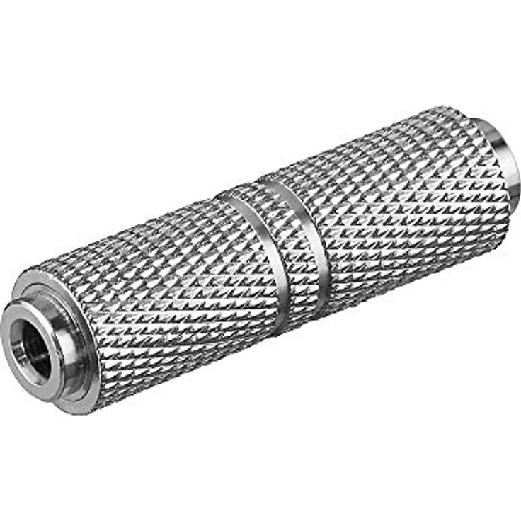 Wentronic 11884-GB 3,5 mm Stereo Klinke auf 3,5 mm Stereo Klinke Audio Adapter Metallisch