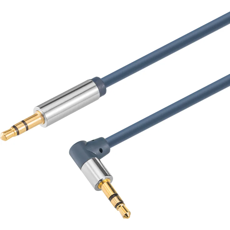 Home-Cinema 3,5mm Klinkenstecker AudioKabel Stecker auf Winkelst. 0,75m