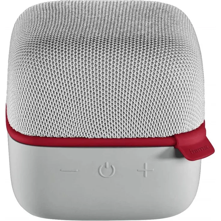 Hama Mobiler Bluetooth-Lautsprecher Cube Bluetooth-Lautsprecher mit MP3-Player, Kartenleser, Mikrofon, wasserdicht, grau
