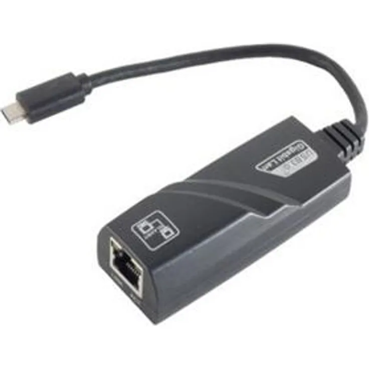 shiverpeaks BASIC-S USB Adapter, C-Stecker - RJ45-Kupplung Anschlüsse: USB 3.1 C-Stecker auf RJ45 Gigabit Ethernet, Gehäuse Material: ABS, Gigabit Ethernet (RJ-45) ist kompatibel mit 10Base-T (10 Mbit-s), 100Base-TX (100 Mbit-s), 1000Base-T (1000 Mbit-s),