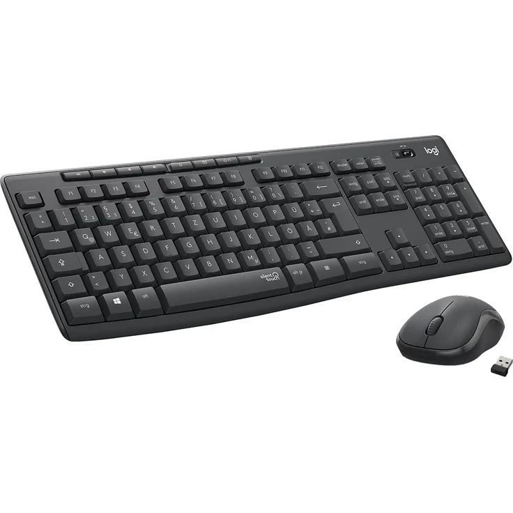 Logitech MK295 Silent - Tastatur-und-Maus-Set - kabellos - 2.4 GHz - QWERTZ - Deutsch - Graphite (920-009794) – Bild 1