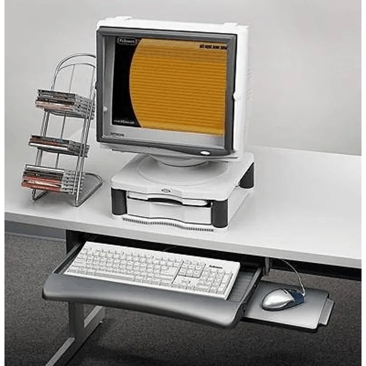 Fellowes Tastaturschublade mit Mausablage, graphit