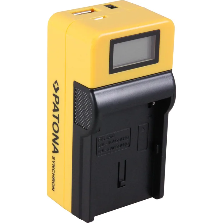 Patona - Synchron USB Ladegerät für Samsung SBL220 SB-L220 mit LCD-Display