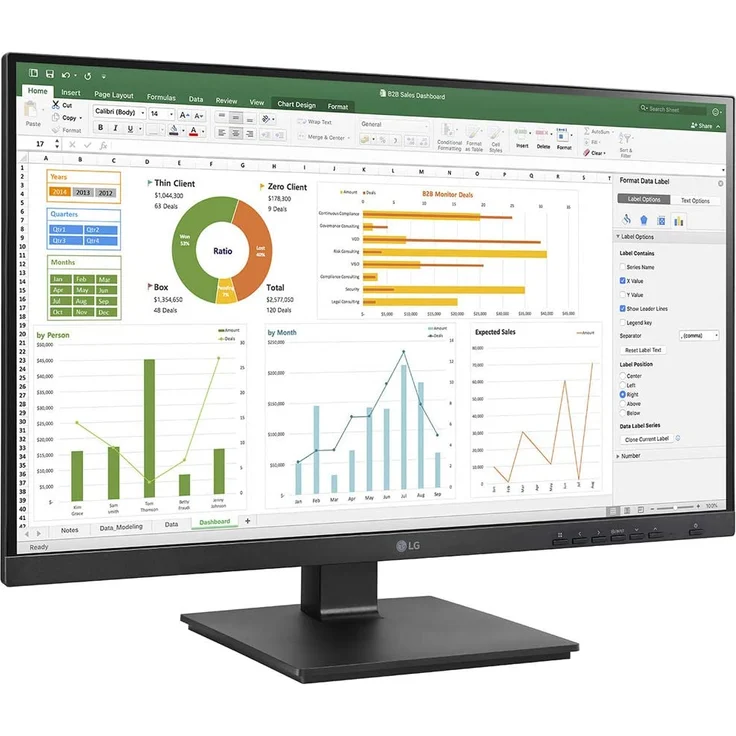 LG 24BN650Y-B - 23,8 Zoll, Full HD (1920 x 1080), IPS-Panel, 75Hz, 5ms, 250cd/m² (24BN650Y-B) – Bild 2