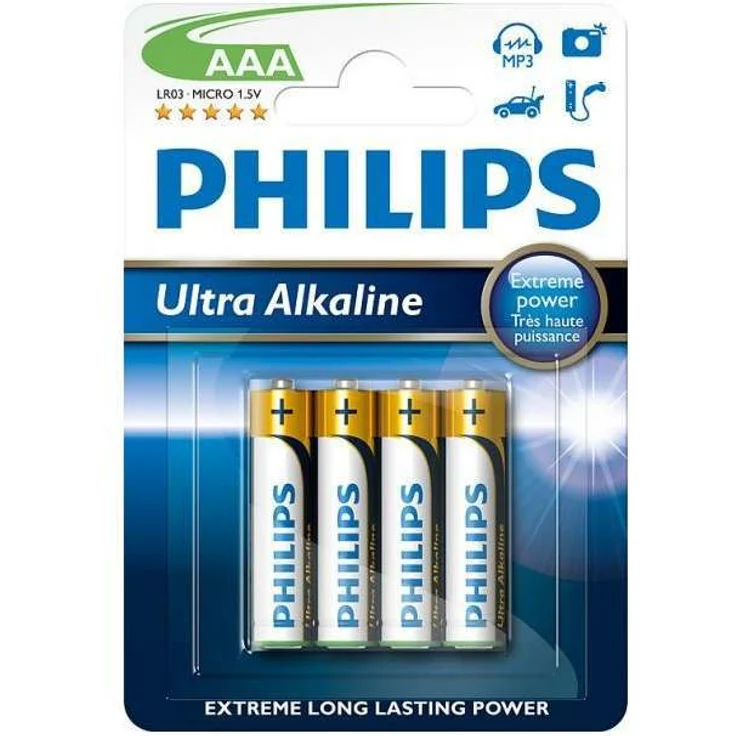 Philips eXtreme Life + 4-Blister AAA (LR03)
