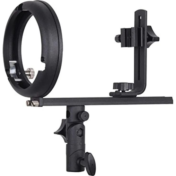 Bresser Fotostudio BR-TS14 Kamerablitzhalter mit S-Bajonett Zubehöradapter