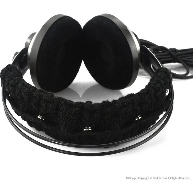 Kopfhörer Kopfbügel für Bose, AKG, Sennheiser, Sony, Beats, Audio-Technica Ersatz Haarband,/Comfort Kissen/Top Pad Displayschutzfolie (schwarz groß)