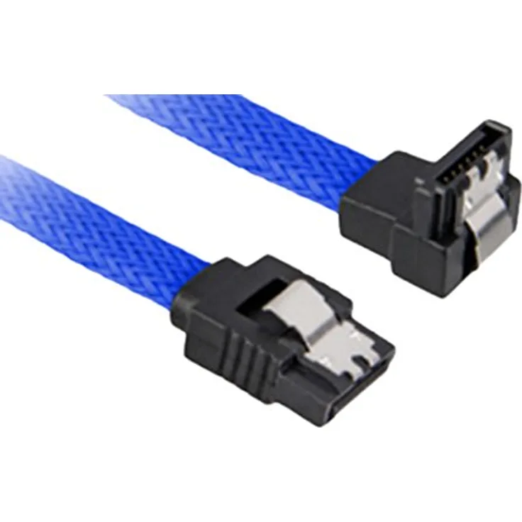 Sharkoon - SATA-Kabel - Serial ATA 150/300/600 - 7-poliges SATA (W) - 7-poliges SATA (W) - 45cm - 90-Grad-Anschluss, verriegelt - Schwarz (4044951016495)