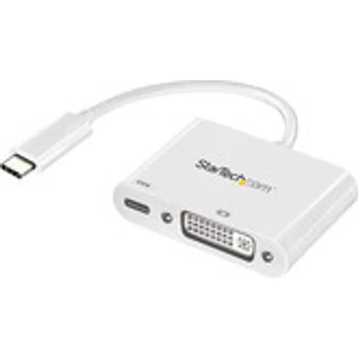 StarTech.Com Adatattore USB Tipo C a DVI con Power Delievery, 1920 x 1200, Bianco