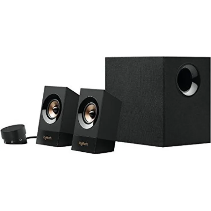 Logitech Z533 2.1 Lautsprecher-System mit Subwoofer, Kraftvoller Sound, 120 Watt Spitzenleistung, 3,5 mm Eingang, Kopfhörerbuchse, Multi-Device, Bedienelemente am Steuergerät, UK Stecker, PC-TV-Tablet