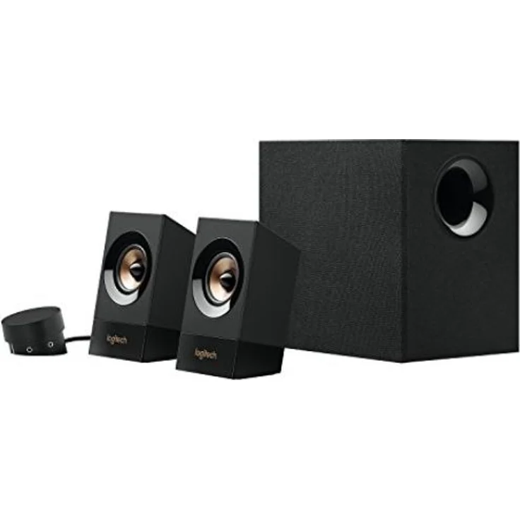 Logitech Z533 2.1 Lautsprecher-System mit Subwoofer, Kraftvoller Sound, 120 Watt Spitzenleistung, 3,5 mm Eingang, Kopfhörerbuchse, Multi-Device, Bedienelemente am Steuergerät, UK Stecker, PC-TV-Tablet – Bild 1