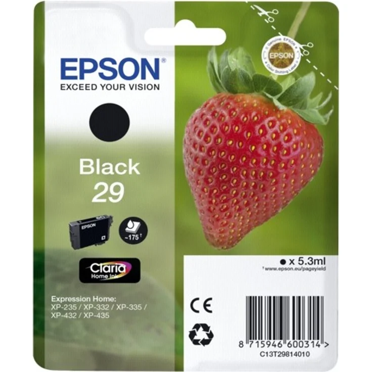 Epson 29 K 5.3ml 175Seiten Schwarz – Bild 1