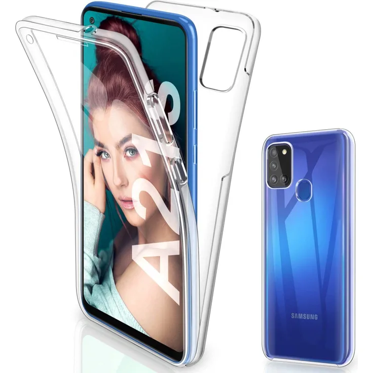 Wisam Samsung Galaxy A21s Full Cover Silikon TPU 360° Transparent Case