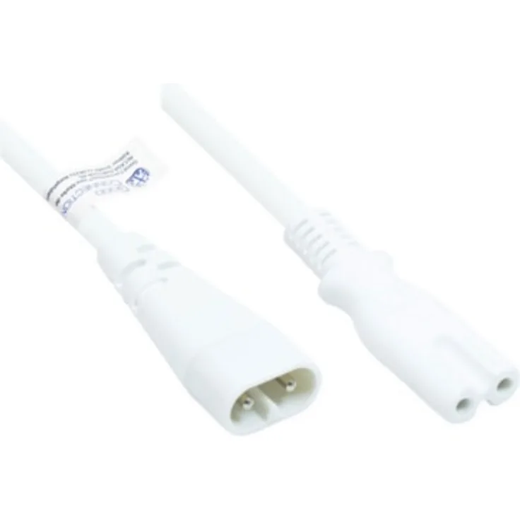 Good Connections Euro-Verlängerung C8 Stecker an C7/Euro 8 Buchse, weiß, 2 m
