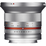 Samyang 12mm F2.0 Objektiv für Anschluss Canon M - silber