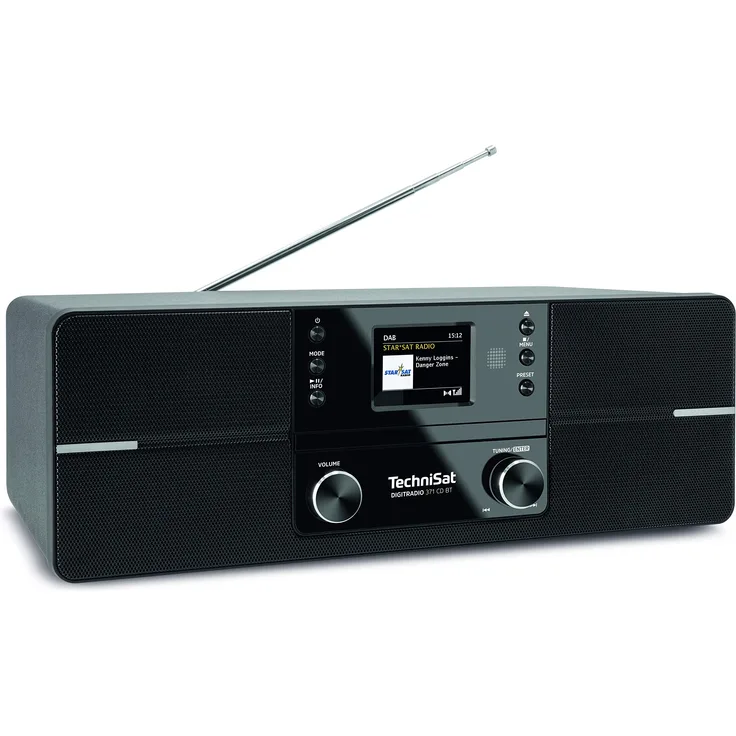 TechniSat DIGITRADIO 371 CD BT CD-Radio mit Bluetooth, TFT-Display, Wecker, schwarz