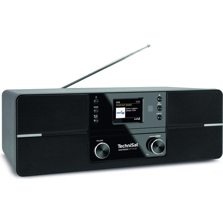 TechniSat DIGITRADIO 371 CD BT CD-Radio mit Bluetooth, TFT-Display, Wecker, schwarz – Bild 1