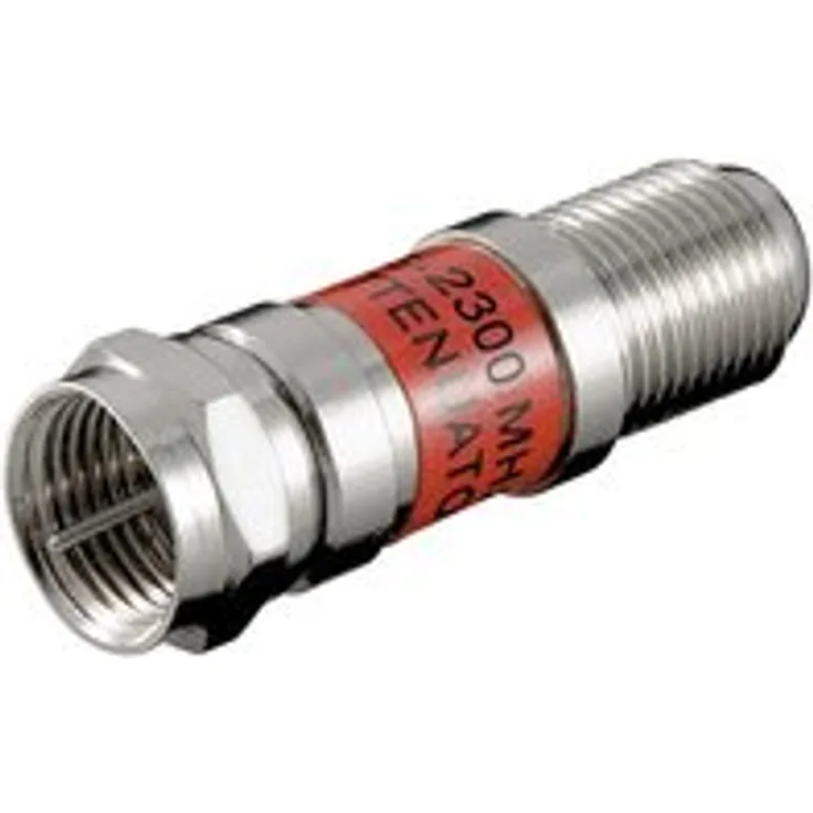 SAT Dämpfungsglied 5-2300 MHz 6 dB 75 Ohm F Stecker