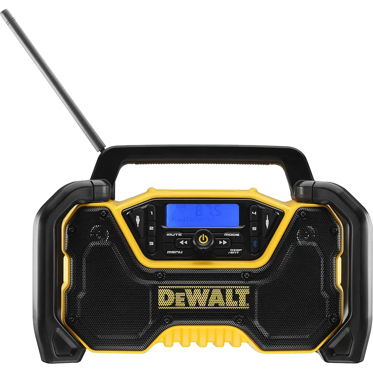 DeWalt DCR029-QW Baustellenradio mit Bluetooth, LCD-Display, schwarz, gelb