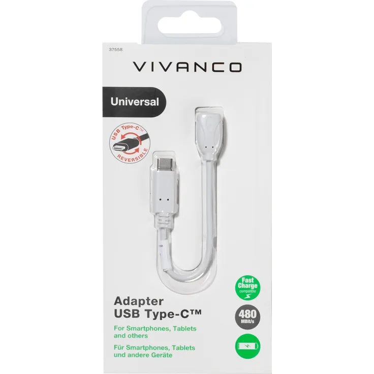 VIVANCO 0,1M USB-C AUF MICRO-USB ADAPTER 37558 0,1M USB-C AUF MICRO-USB ADAPTER #4008928375589