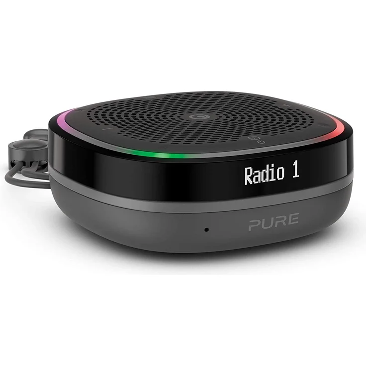 Pure StreamR Splash Outdoor Bluetooth-Lautsprecher mit Mikrofon, Digitalradio, Radio, DSP, Display, Lichteffekt, wasserdicht, anthrazit – Bild 2