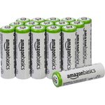 AmazonBasics AA-Batterien, wiederaufladbar, vorgeladen, 16 Stück (Aussehen kann variieren)
