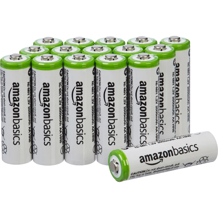 AmazonBasics AA-Batterien, wiederaufladbar, vorgeladen, 16 Stück (Aussehen kann variieren) – Bild 1