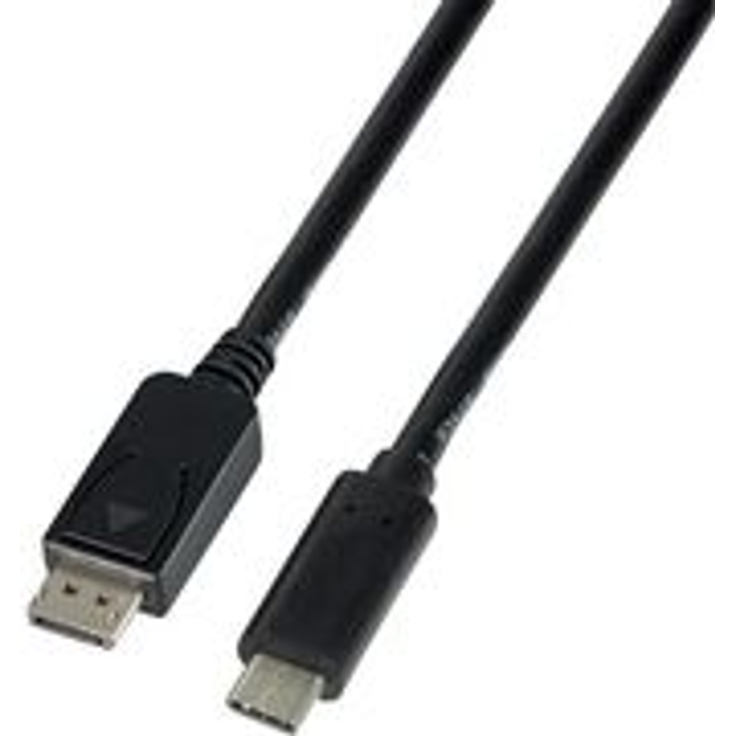 LogiLink USB-C - DisplayPort Anschlusskabel, 1,8 m, schwarz USB-C 3.1 Stecker - DisplayPort 1.2 Stecker, Auflösung: - 1 Stück (UA0335)