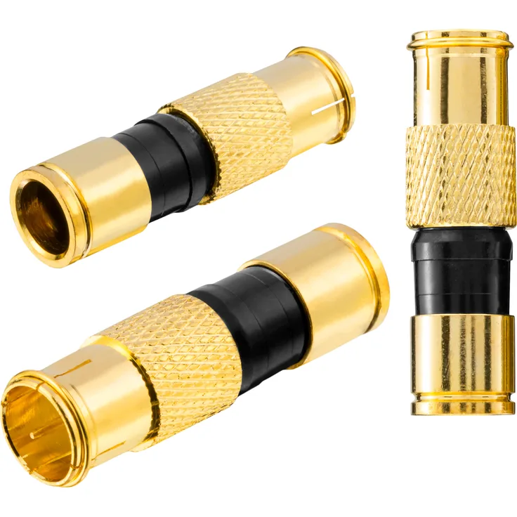 hb-digital Kompressions F-SchnellStecker F-Quick 6,8 - 7,4 mm, wählbar Vergoldet 8 Stk.