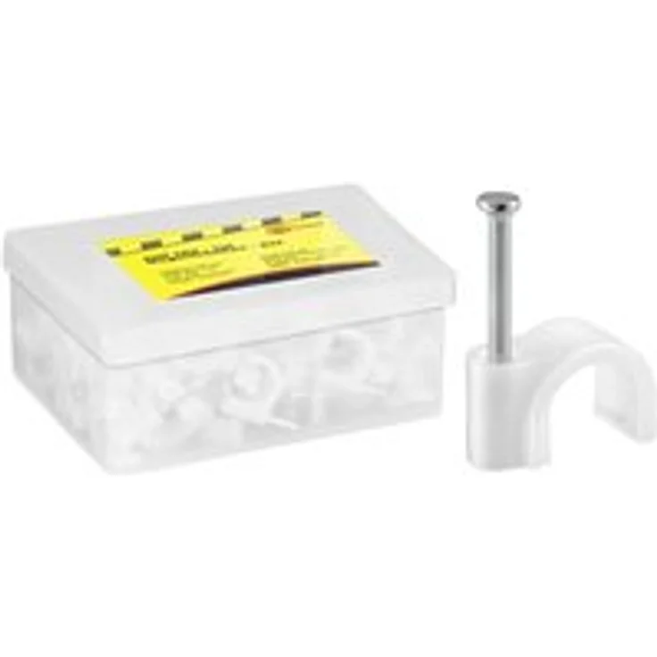Goobay 17083 Kabelschelle für Kabel mit Kabeldurchmesser bis max. 12,0 mm weiß (100 Stück) – Bild 1