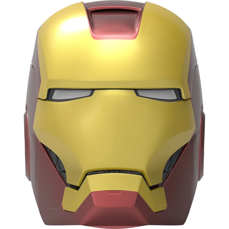 ekids Vi-B72IM Marvel Iron Man Helm Bluetooth Wireless Lautsprecher mit leuchtenden Augen tragbar Gold-rot