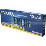 Varta Industrial Alkaline Batterien AA LR6 Batterie, 10 Stück