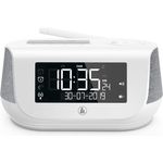 Hama DR36SBT 00054231 Radiowecker mit Bluetooth, LCD-Display, weiß