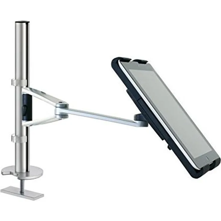 Novus Dahle 910+4059+000 Tablethalter, Metall, Silber, 15,3 x 46,1 x 49 cm