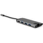 Verbatim USB-C Multiport-Adapter mit USB 3.0 - HDMI, 4K, Ethernet, SD-microSD, Schnellladeanschluss, für Laptop, MacBook - Grau