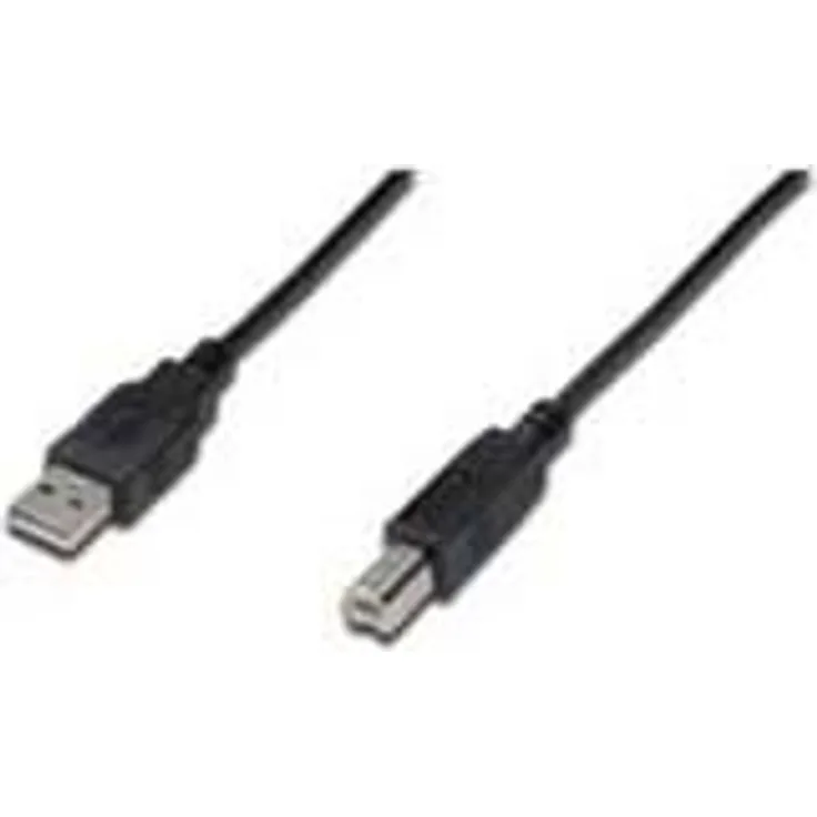 Planet ASSMANN - USB-Kabel - USB Typ A, 4-polig (M) - USB Typ B, 4-polig (M) - 5 m (USB / Hi-Speed USB) - Schwarz (AK-300105-050-S)