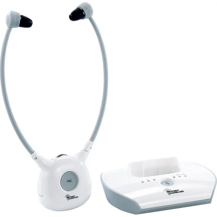 Newgen Medicals Hörsystem KH-210 für TV & Musik mit Funk-Kopfhörer