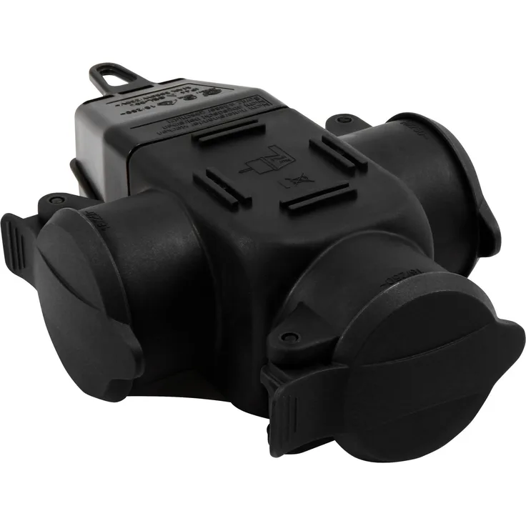 MC POWER - Schutzkontakt-Verteiler Adapter Anschlussdose | 3-fach, IP44 - für Außen, 16A