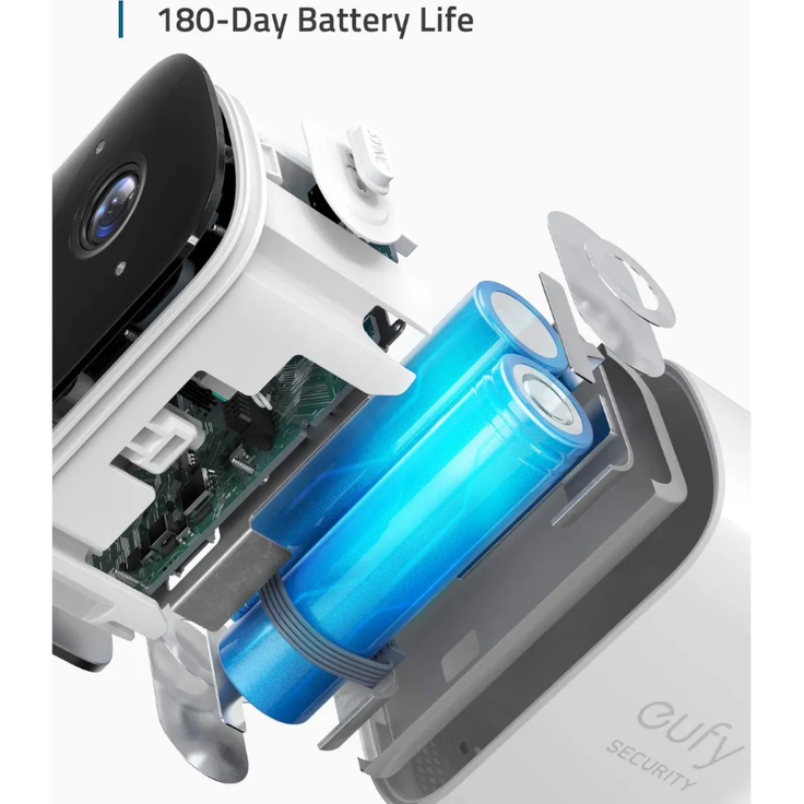 eufy Security eufyCam 2C 3+1, kabellose Überwachungskamera für draußen, 180 Tage Akkuleistung, HD 1080p, IP67 wetterfest, Nachtsicht, Kompatibel mit HomeKit, Drei-Kamera-Set, gebührenfreie Nutzung, Weiß (T88323D2) – Bild 3