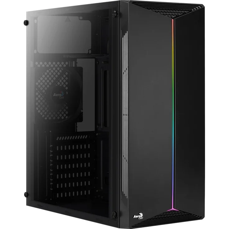 Aerocool SPLIT, PC-Gehäuse, ATX, Acrylglas, RGB 13-Modi, 12-cm-Lüfter – Bild 1