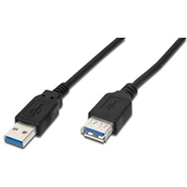 Planet DIGITUS - USB-Verlängerungskabel - 9-polig USB Typ A (M) - 9-polig USB Typ A (W) - 1.8 m (USB 3.0) - geformt - Schwarz (AK-300203-018-S) – Bild 1