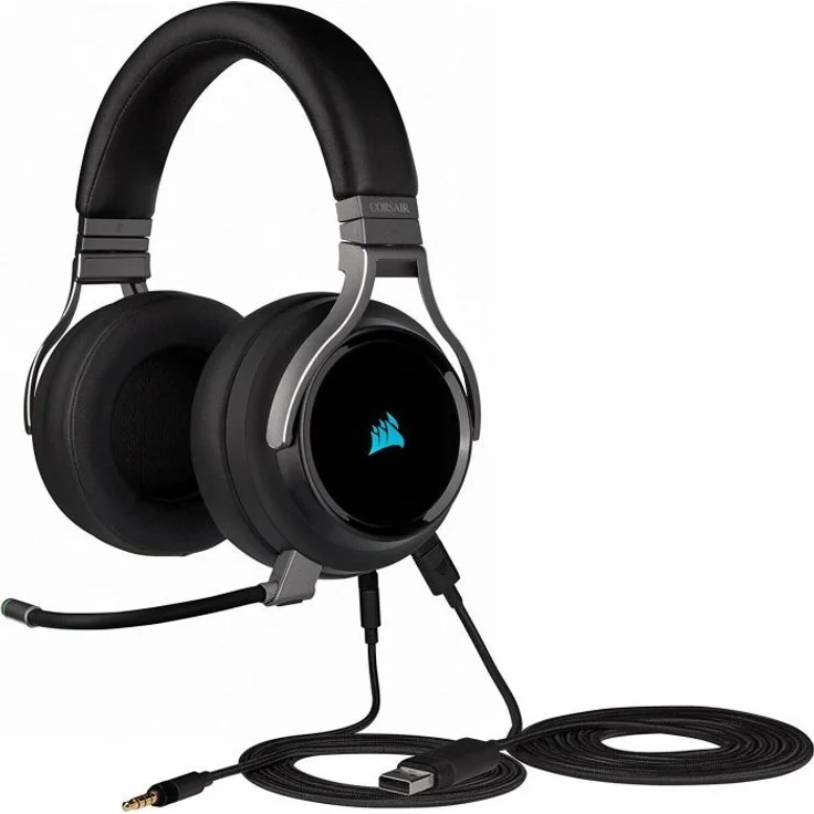 Corsair Virtuoso RGB Wireless High-Fidelity Gaming Headset (Slipstream Technologie, 7.1 Surround Sound, iCUE RGB, für PC, Xbox One, PS4, Switch und Mobilgeräte) carbon – Bild 8