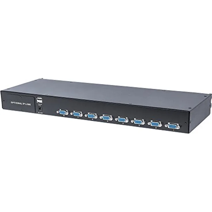 Intellinet 507776 Modularer 8-Port KVM-Switch mit VGA-Schnittstelle schwarz