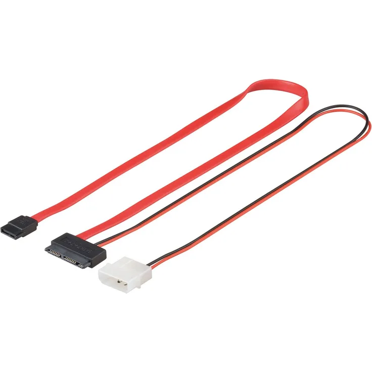 Wentronic Goobay - SATA-Kabel - Serial ATA 150/300 - 16-polig Micro SATA - 7-poliges SATA, interne Stromversorgung, 2-polig - 30 cm (95715)